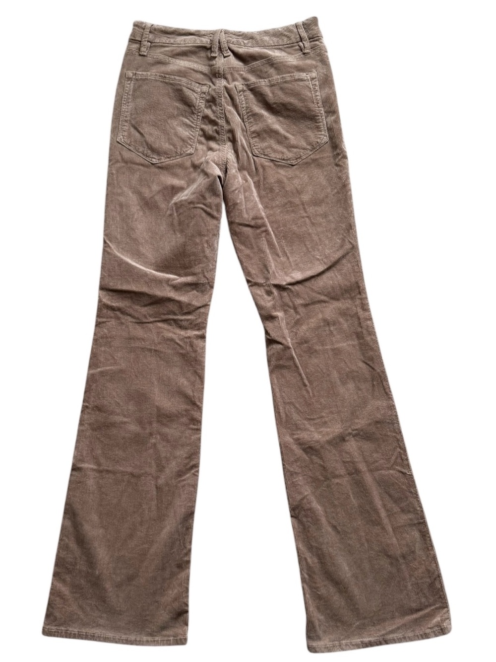 Good American Classic Slim Bootcut Corduroy Pants Size 6/28 Tan High Waist - Picture 5 of 7